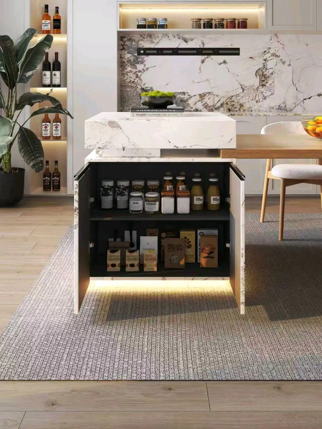 Island Table High-Low Series - Custom Kitchen Cabinets & Countertop | CHEERFUL Kenya image 7 detail view