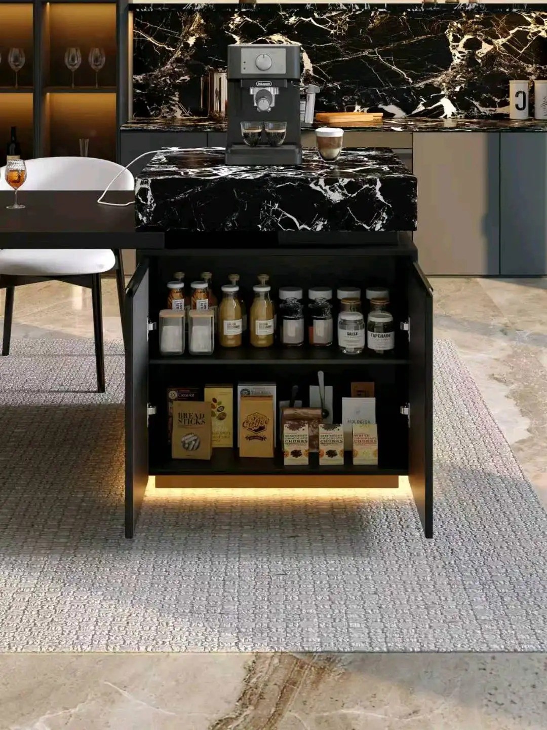 Island Table High-Low Series - Custom Kitchen Cabinets & Countertop | CHEERFUL Kenya image 18 detail view