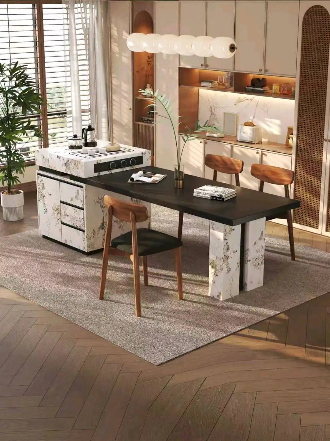 Island Table High-Low Series - Custom Kitchen Cabinets & Countertop | CHEERFUL Kenya image 19 detail view
