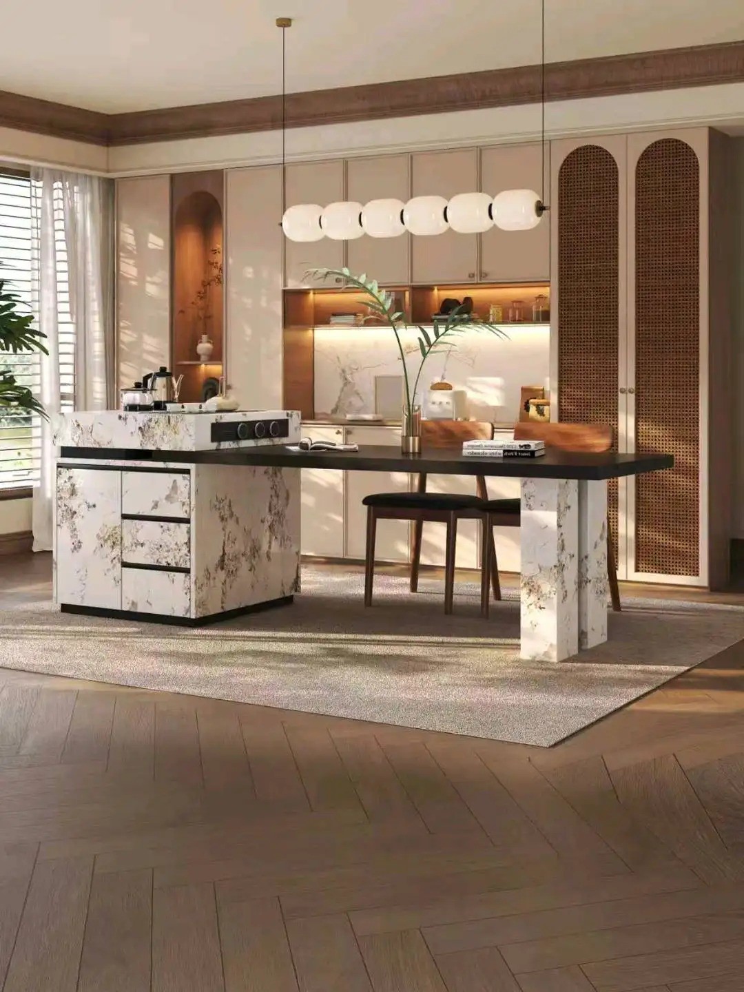 Island Table High-Low Series - Custom Kitchen Cabinets & Countertop | CHEERFUL Kenya image 20 detail view