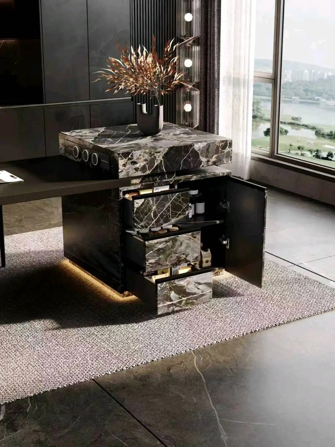 Island Table High-Low Series - Custom Kitchen Cabinets & Countertop | CHEERFUL Kenya image 30 detail view