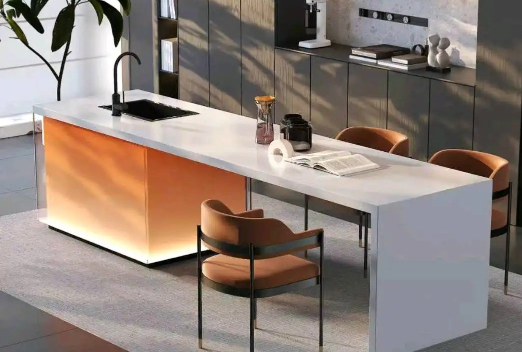 Island Table Flush Series - Custom Kitchen Cabinets & Countertop | CHEERFUL Kenya image 2