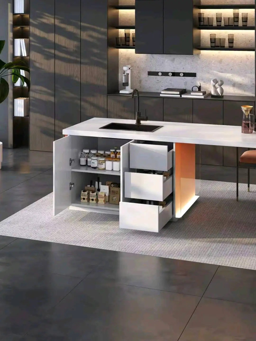 Island Table Flush Series - Custom Kitchen Cabinets & Countertop | CHEERFUL Kenya image 6 detail view