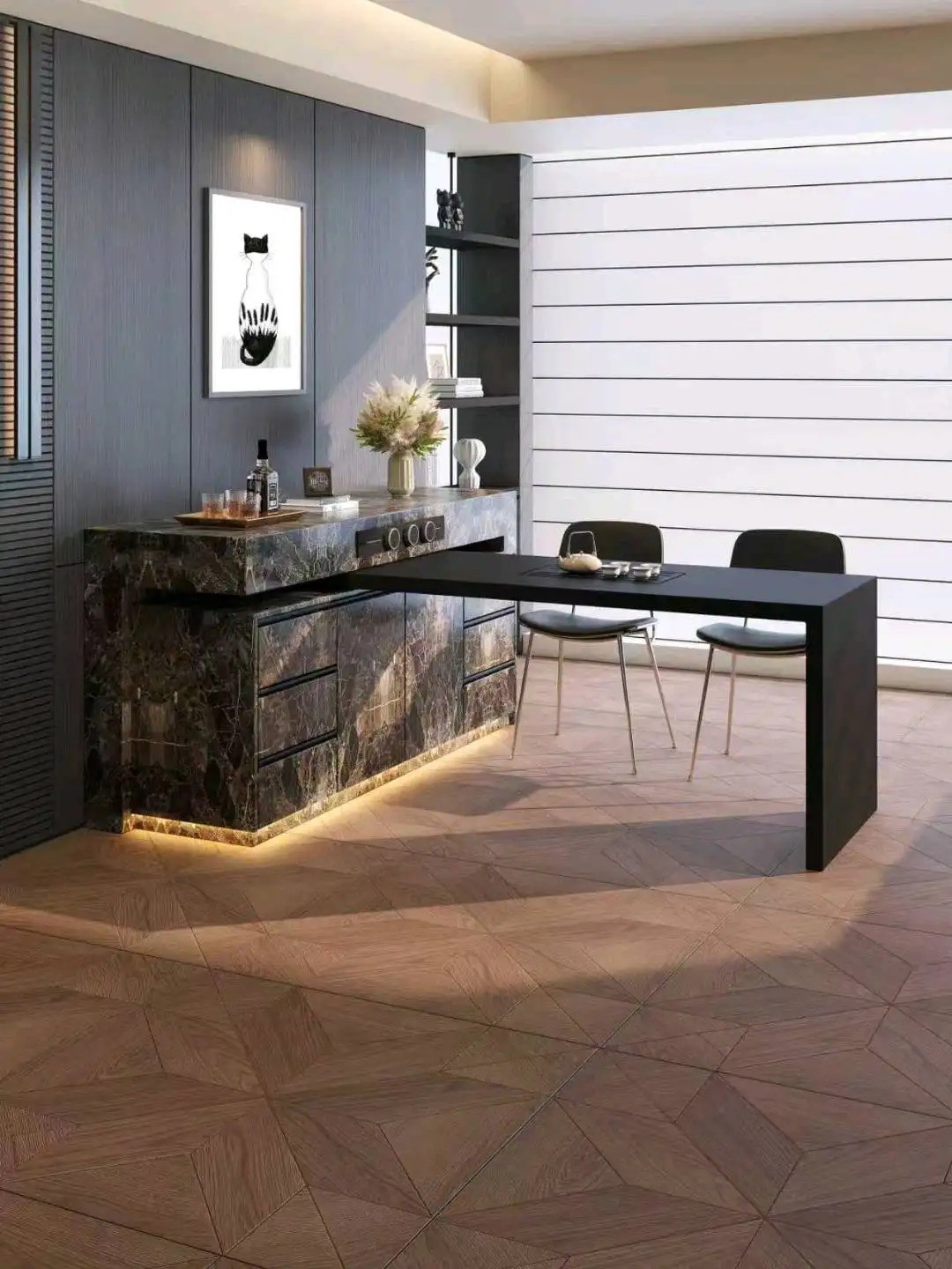 Island folding and telescopic series - Custom Kitchen Cabinets & Countertop | CHEERFUL Kenya image 20 detail view