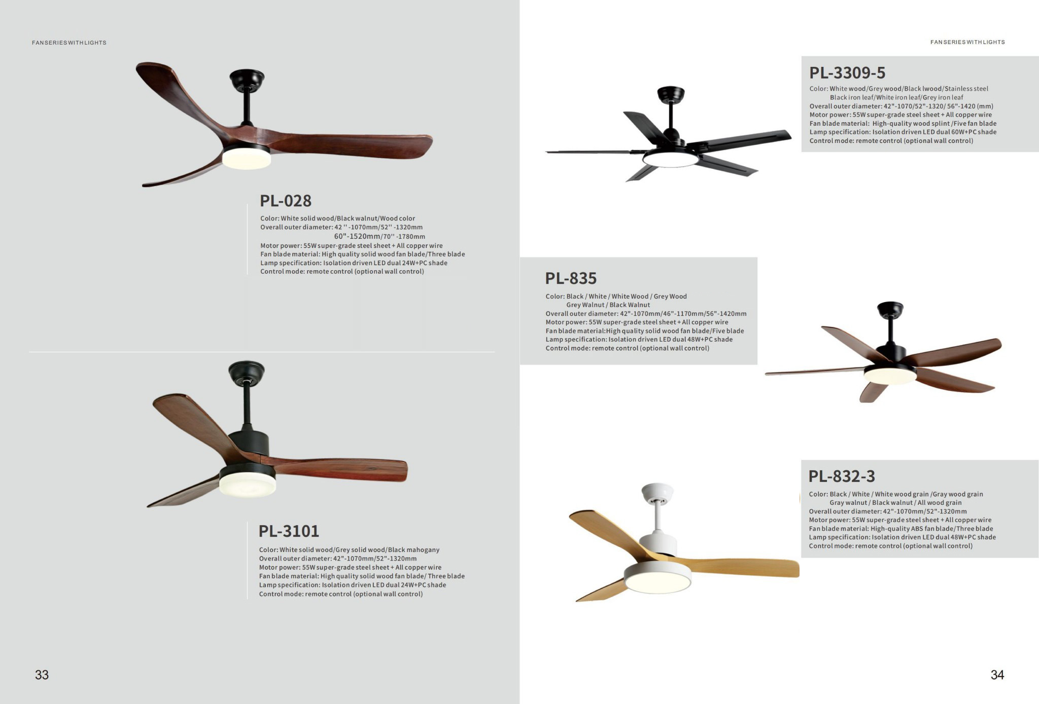 Fan light series with lights - Ceiling Fans | CHEERFUL Kenya detail view