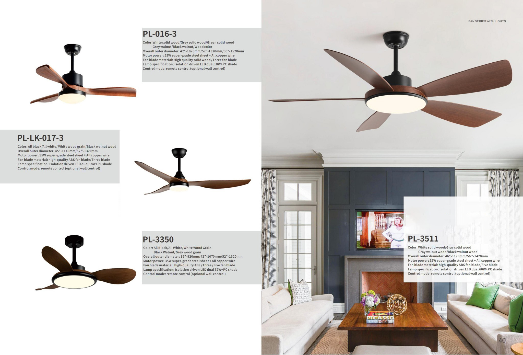 Fan light series with lights - Ceiling Fans | CHEERFUL Kenya image 4 detail view