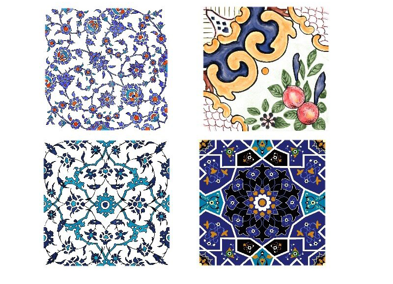 Nordic retro glazed glossy surface art small flower brick 150x150mm - Tile(Small Stone) | CHEERFUL Kenya image 2 detail view