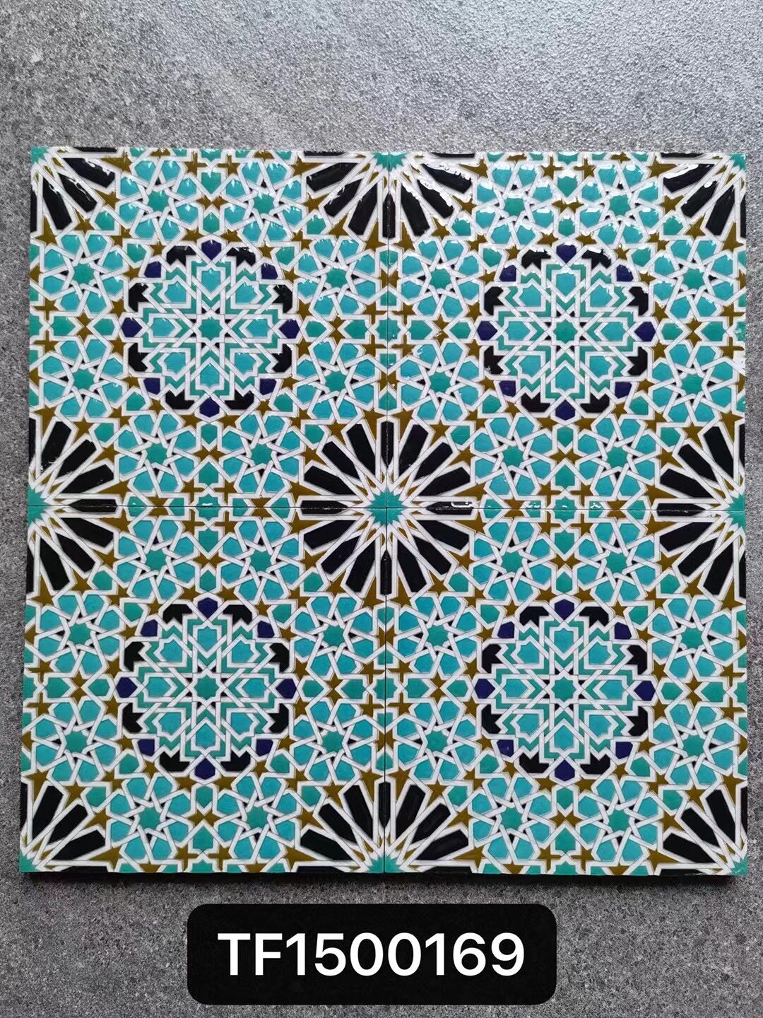 Nordic retro glazed glossy surface art small flower brick 150x150mm - Tile(Small Stone) | CHEERFUL Kenya image 15 detail view