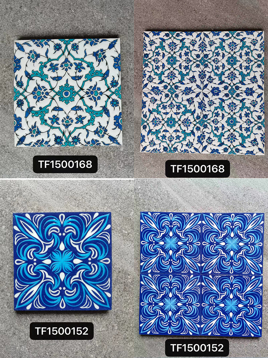 Nordic retro glazed glossy surface art small flower brick 150x150mm - Tile(Small Stone) | CHEERFUL Kenya image 26 detail view