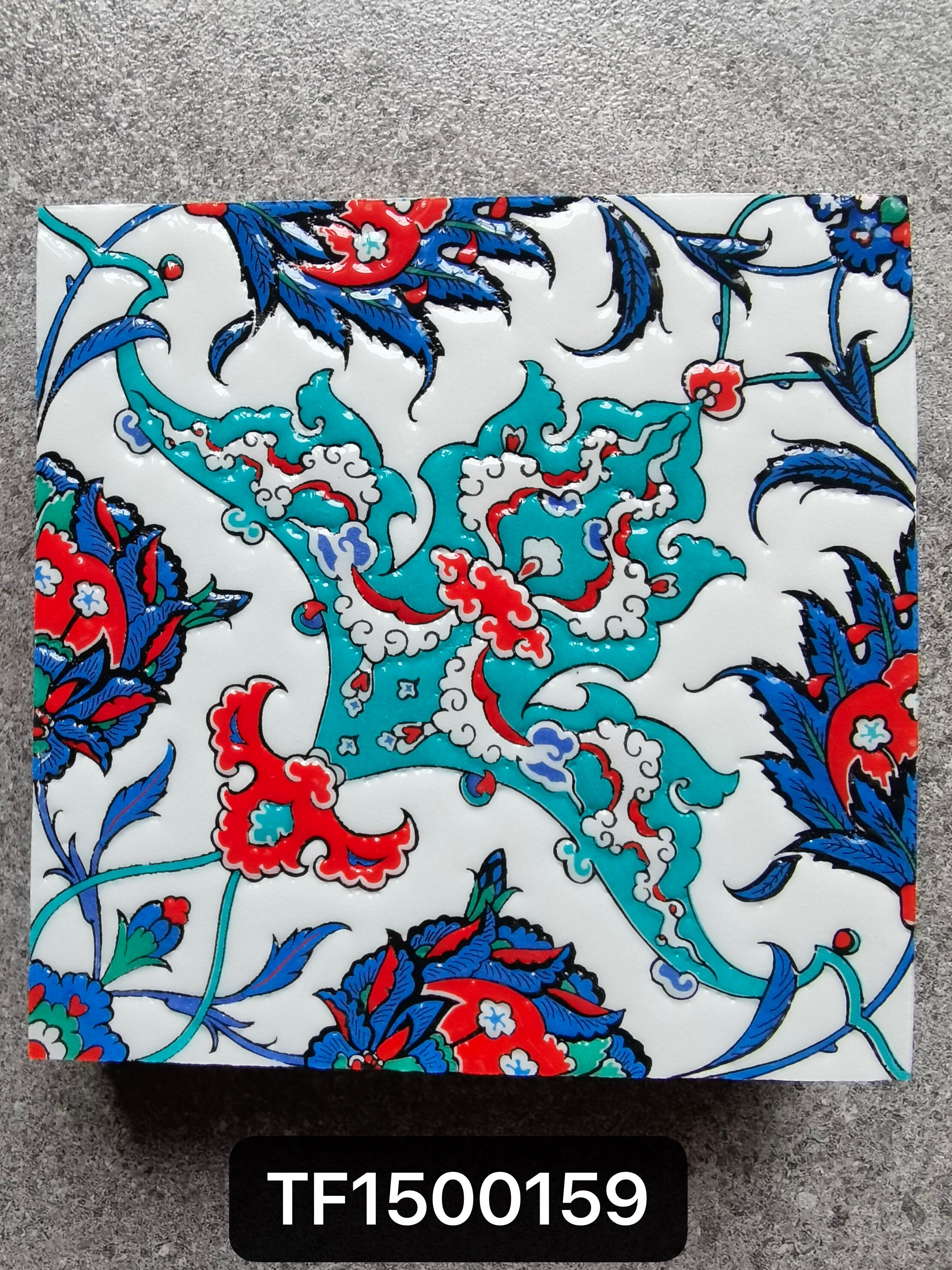 Nordic retro glazed glossy surface art small flower brick 150x150mm - Tile(Small Stone) | CHEERFUL Kenya image 33 detail view