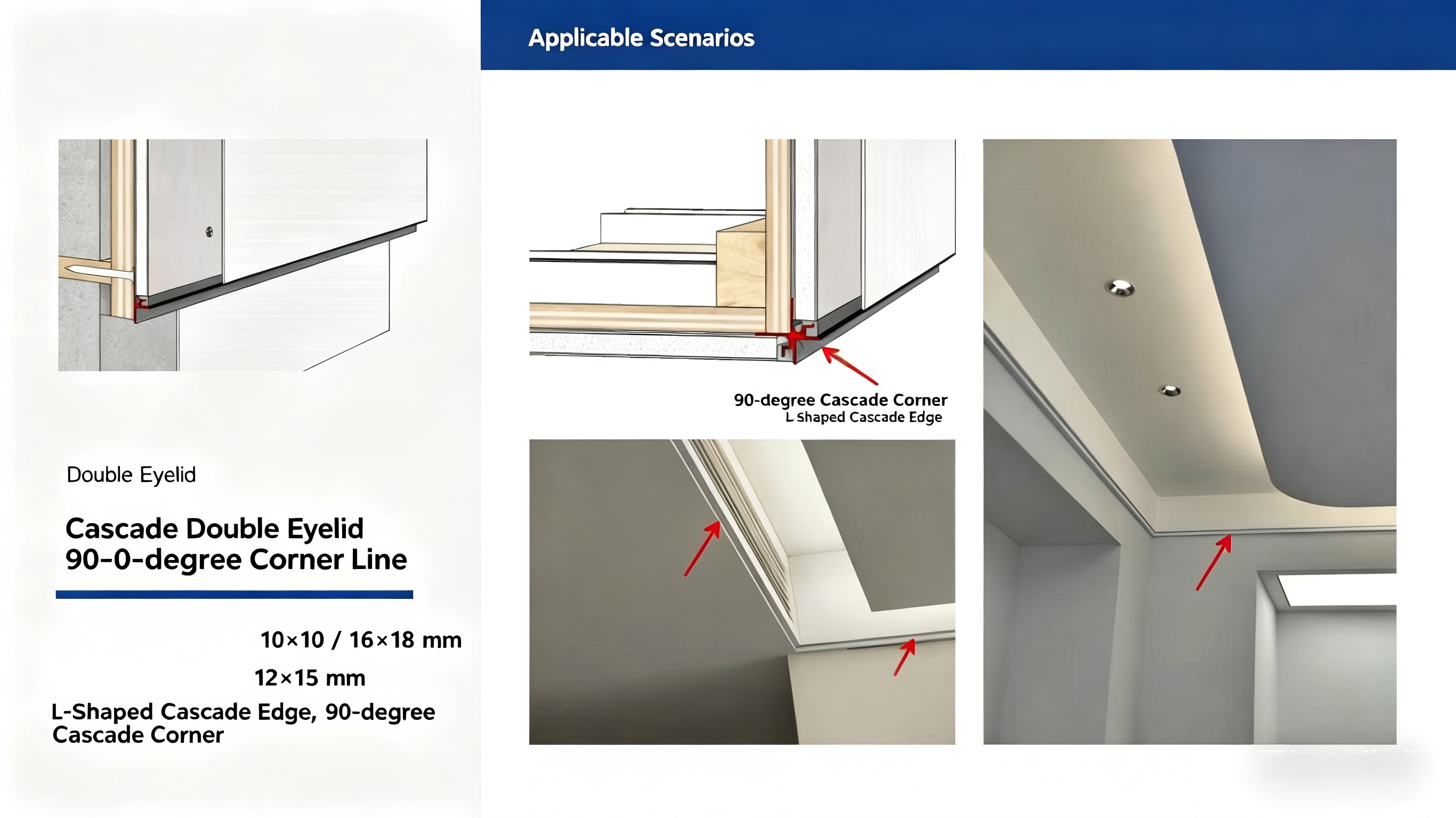 Aluminum profiles and assembly components for gypsum board ceiling, module assembly - Technical Innovative Products | CHEERFUL Kenya image 7 detail view