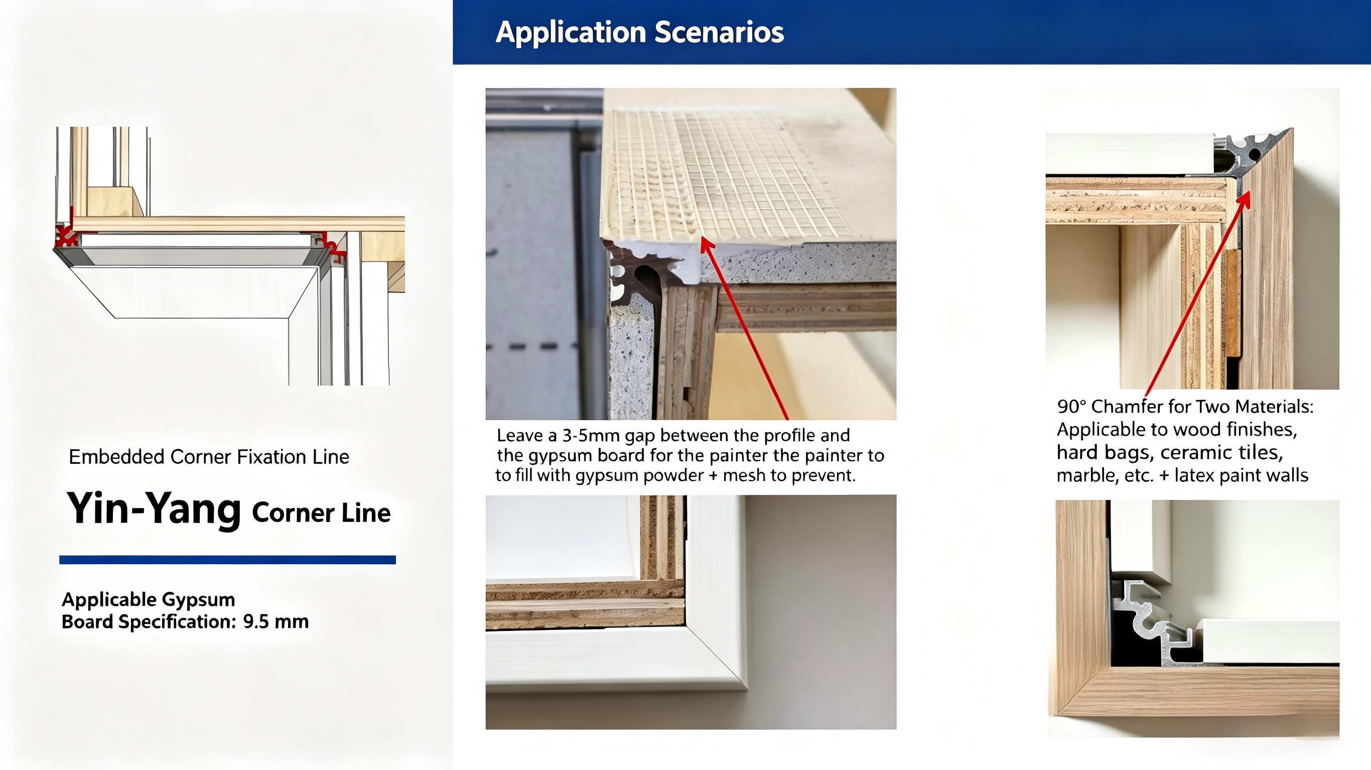 Aluminum profiles and assembly components for gypsum board ceiling, module assembly - Technical Innovative Products | CHEERFUL Kenya image 12 detail view