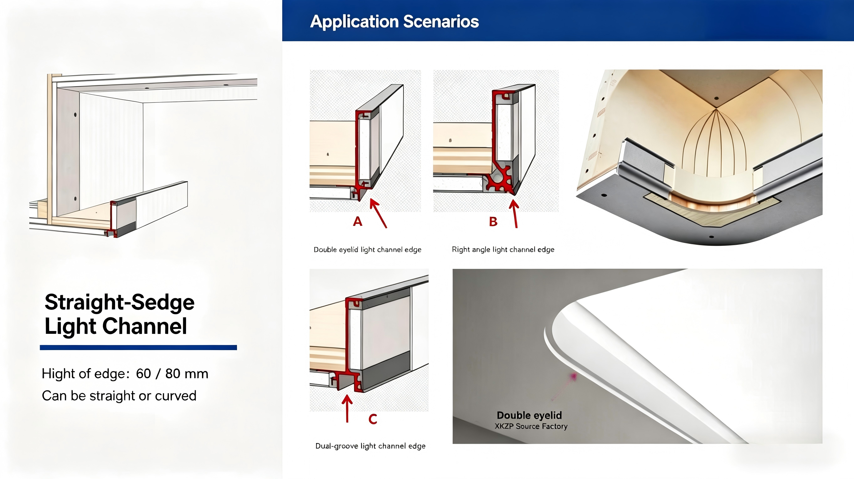 Aluminum profiles and assembly components for gypsum board ceiling, module assembly - Technical Innovative Products | CHEERFUL Kenya image 13 detail view