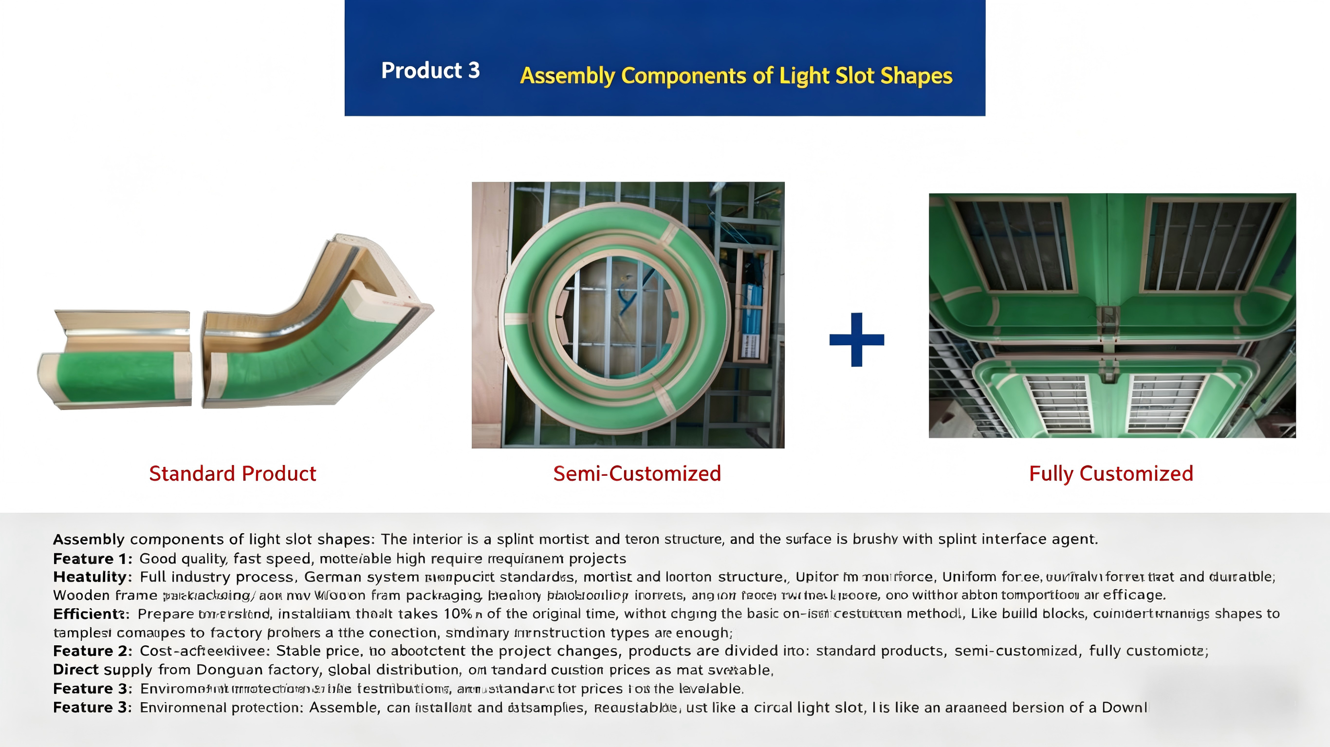 Aluminum profiles and assembly components for gypsum board ceiling, module assembly - Technical Innovative Products | CHEERFUL Kenya image 24 detail view