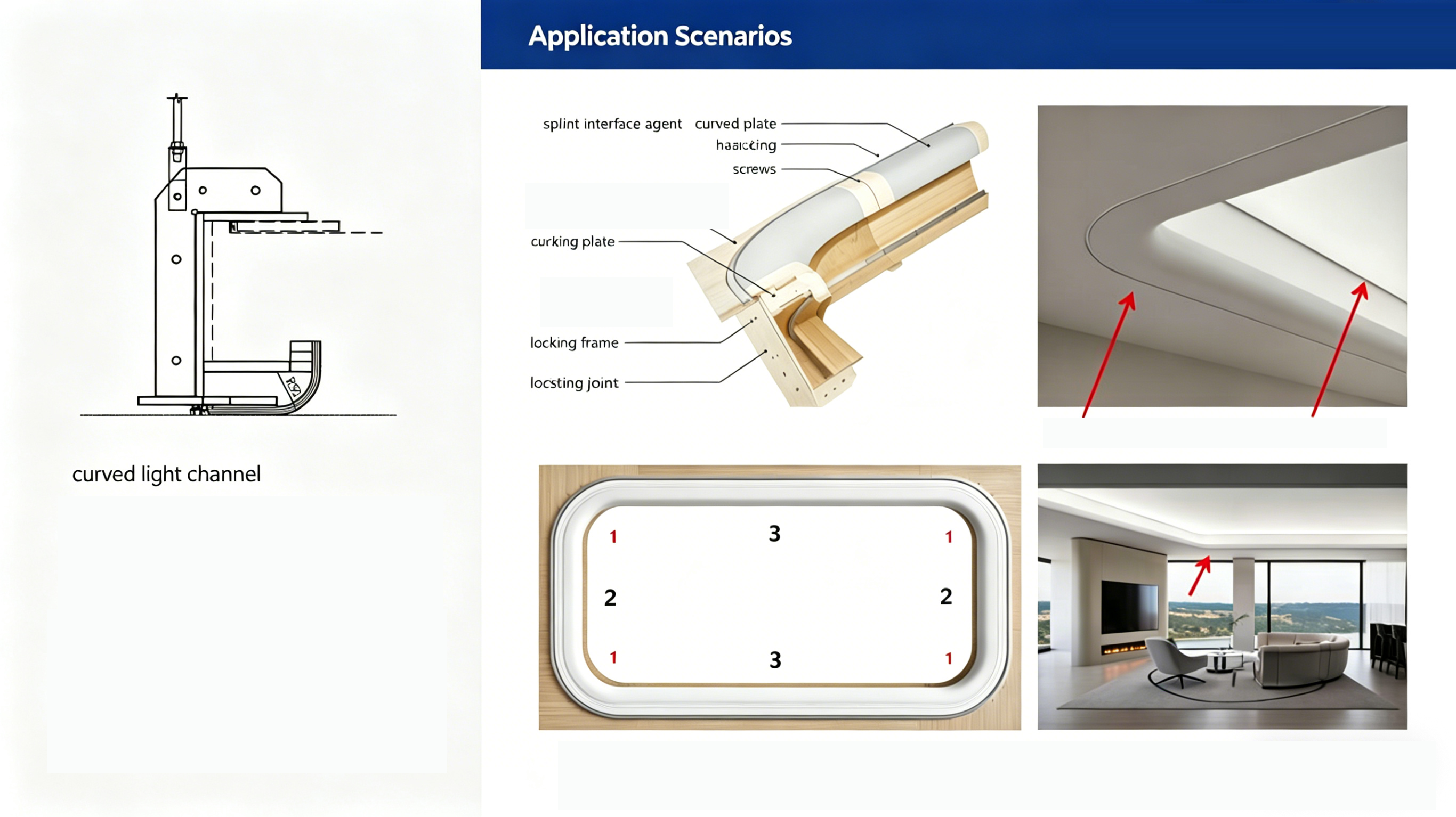 Aluminum profiles and assembly components for gypsum board ceiling, module assembly - Technical Innovative Products | CHEERFUL Kenya image 26 detail view