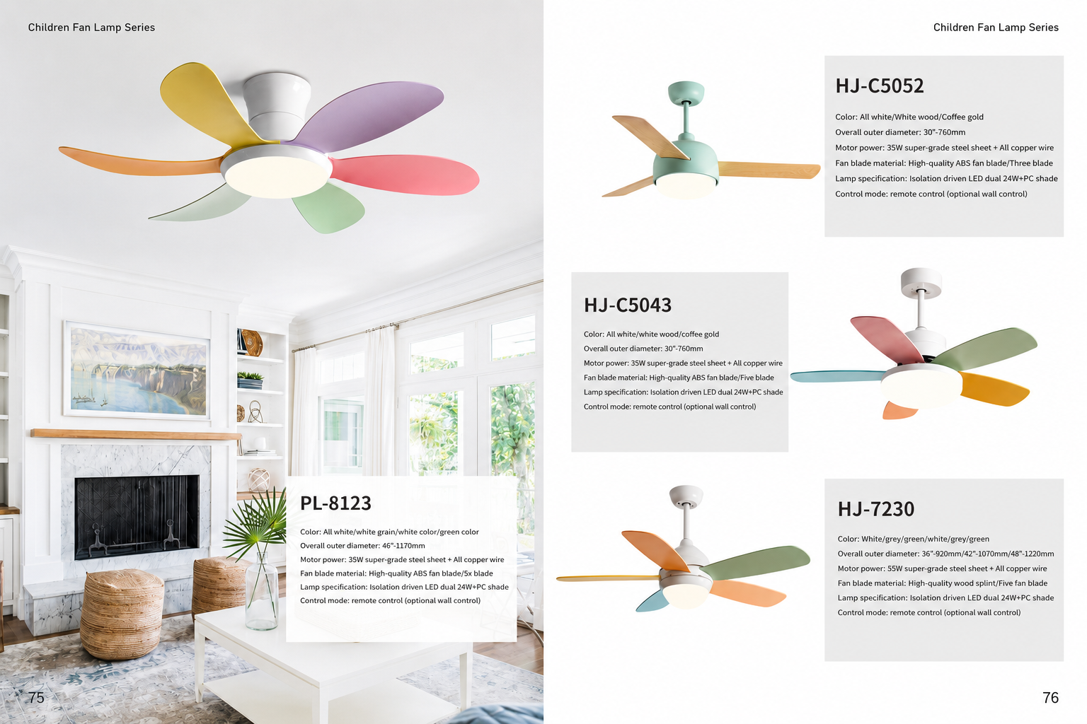 Children's Fan Light Series - Ceiling Fans | CHEERFUL Kenya detail view