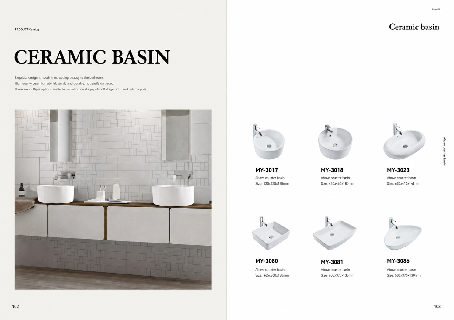 Ceramic basin - Sanitary Ware | CHEERFUL Kenya detail view