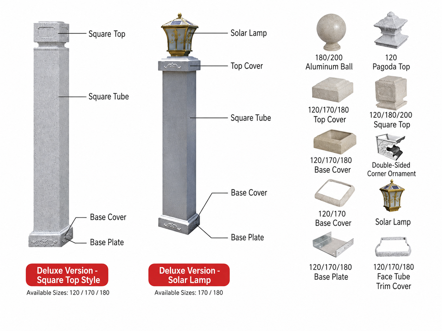 Aluminum alloy marble imitation railings - Stairs and Railing | CHEERFUL Kenya image 5 detail view