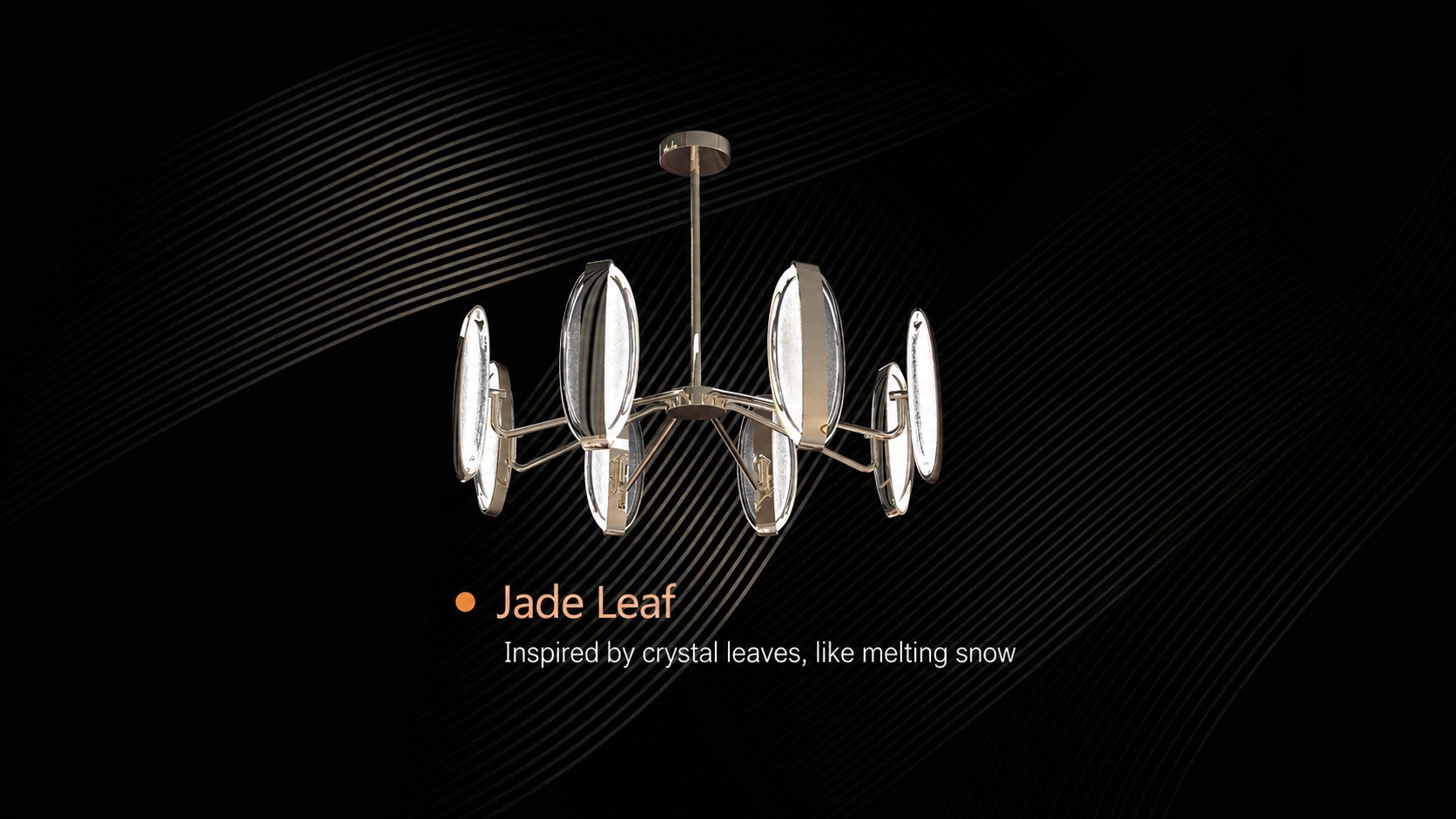 Jade Leaf Crystal Lamp Series - Lighting Fixtures | CHEERFUL Kenya detail view