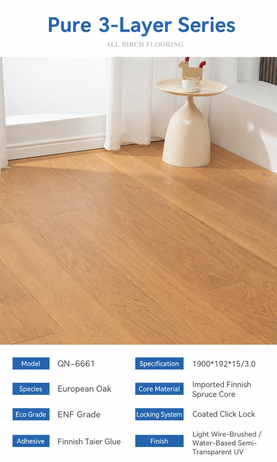 Pure three-layer flooring - Flooring | CHEERFUL Kenya detail view