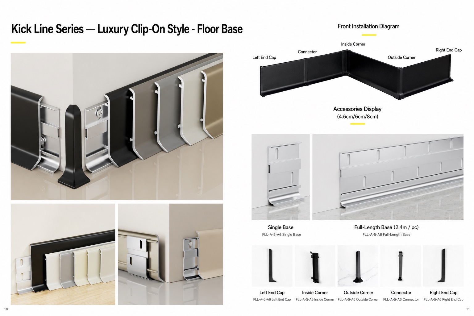 Skirting line series - Light luxury card buckle - Floor standing base - Flooring | CHEERFUL Kenya detail view